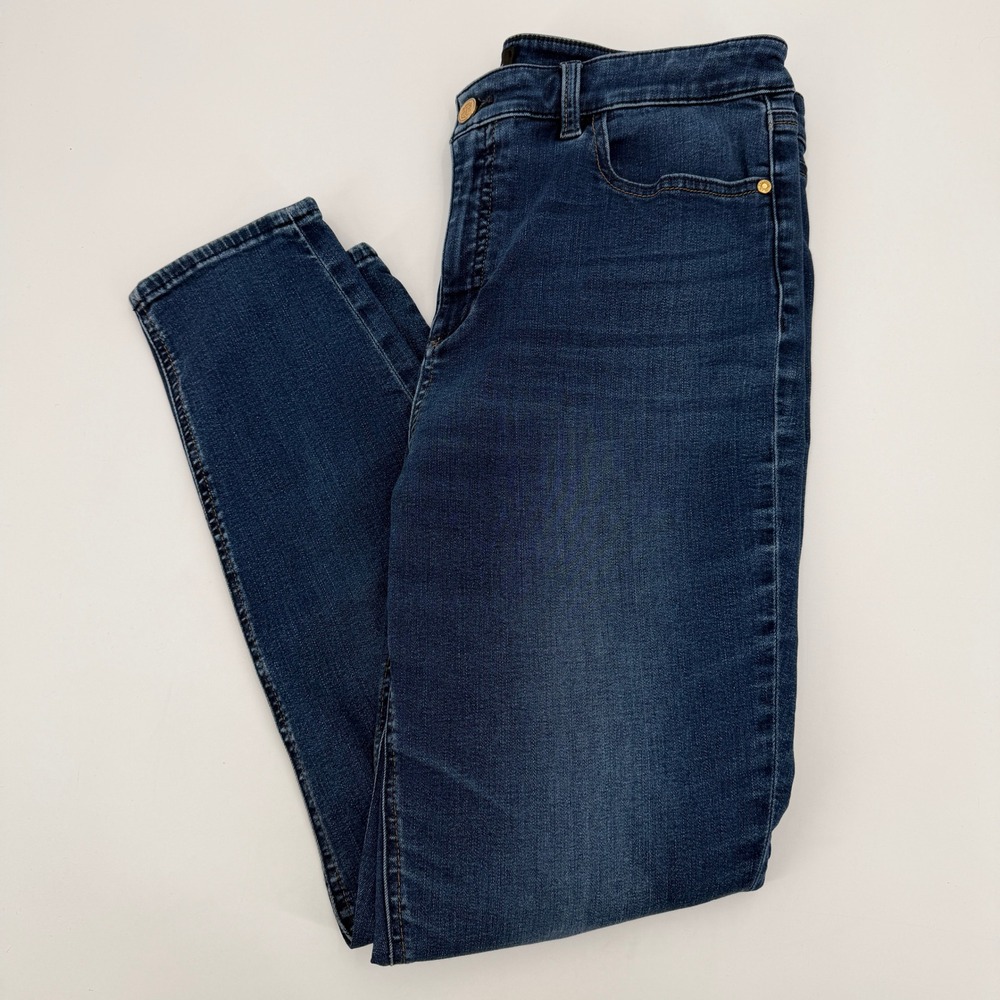 Talbots Flawless Five Pocket Legging Jeans Size 12‎ Dark Blue Skinny Stretch